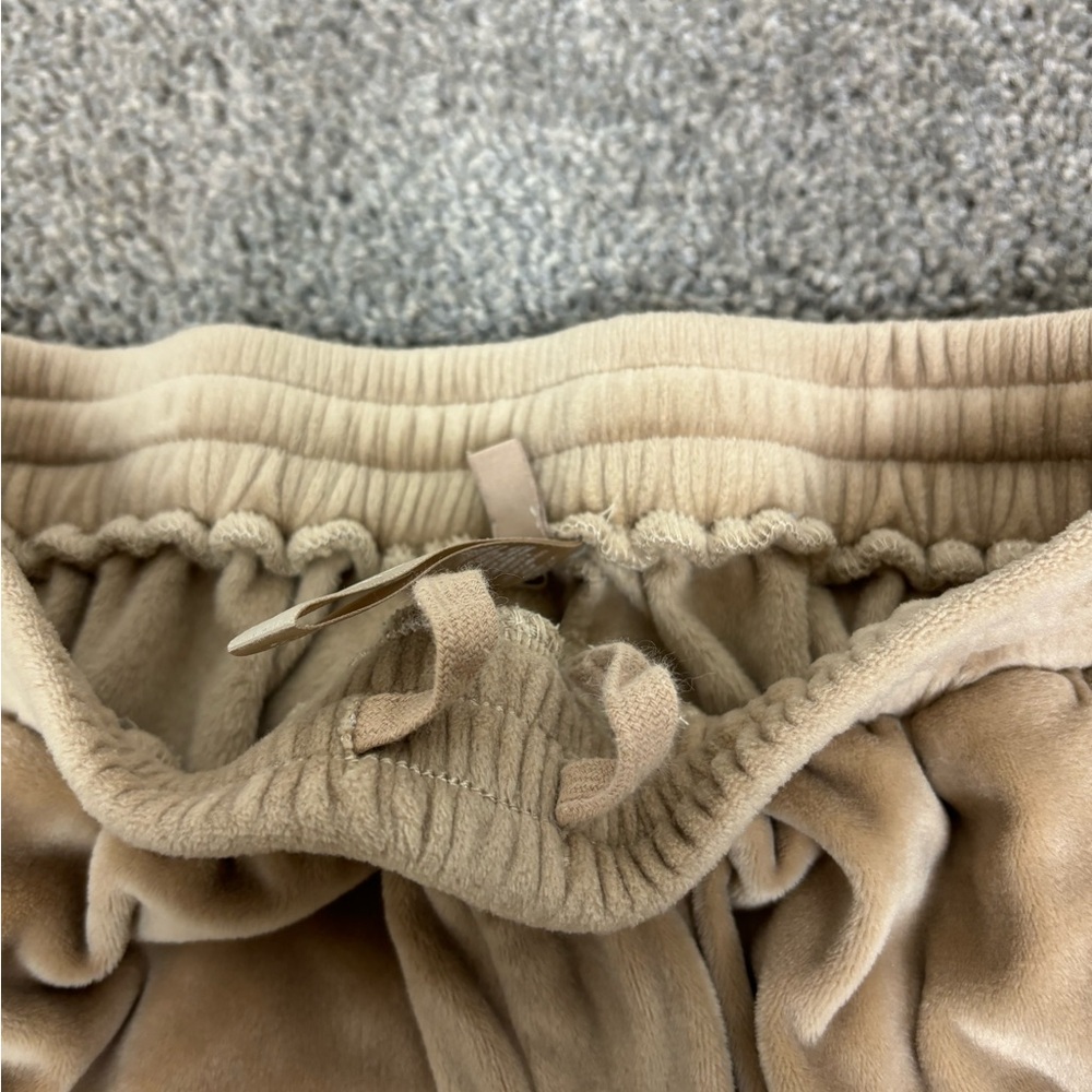 SKIMS Velour Jogger Women’s Sz s Sienna tan Zip Pockets‎ Drawstring Relaxed Fit - Picture 6 of 7